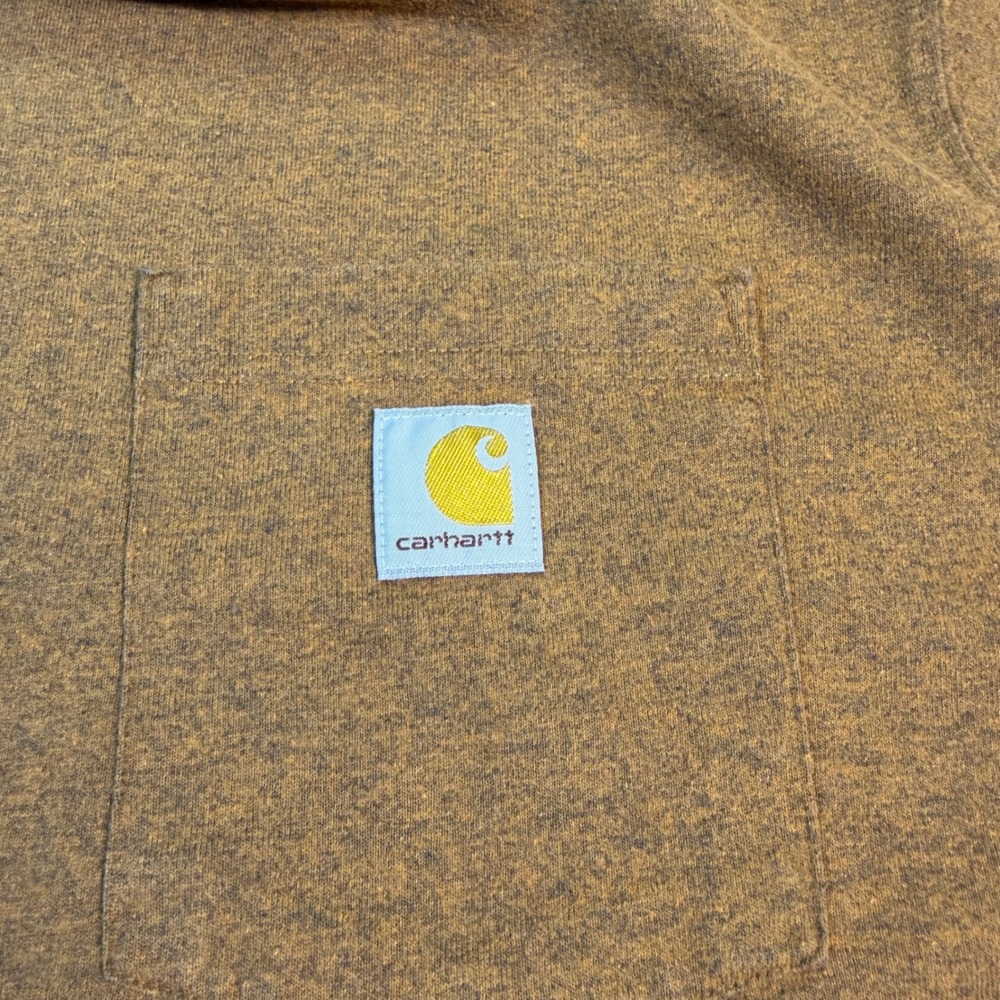 Carhartt Mens Loose Fit Short Sleeve Pocket T-Shirt Brown Heather Large K87 Tee - Picture 7 of 10